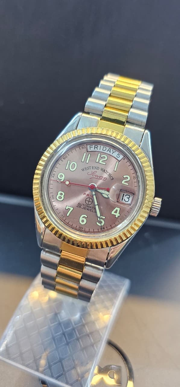 WhatsApp Image 2025-10-10 at 1.48.20 PM Vintage West end watch Co “President” Automatic 2836-2 caliber Switzerland 🇨🇭 made 25-jewels Men’s watch (USED) - Image 1
