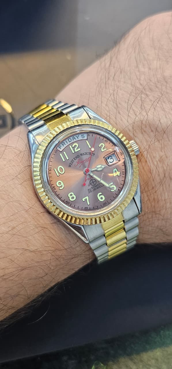 WhatsApp Image 2025-10-10 at 1.48.22 PM Vintage West end watch Co “President” Automatic 2836-2 caliber Switzerland 🇨🇭 made 25-jewels Men’s watch (USED) - Image 2