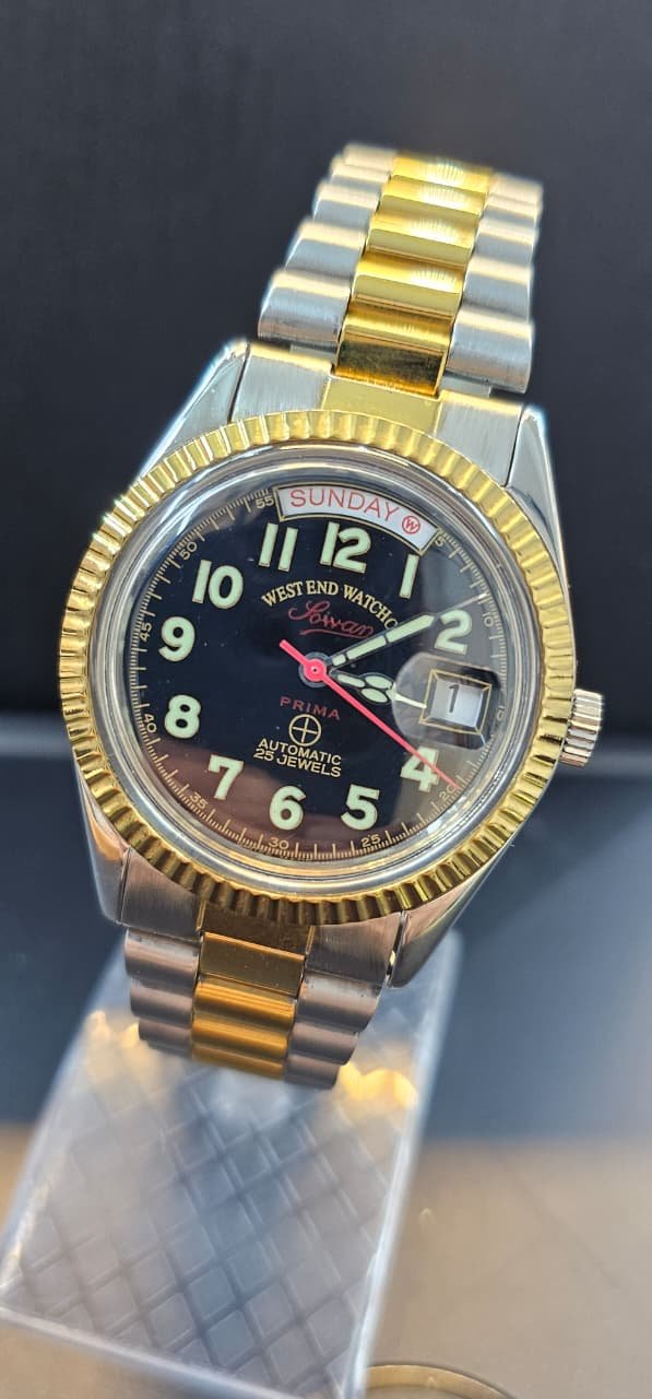 WhatsApp Image 2025-10-10 at 1.50.04 PM Vintage West end watch Co “President” Automatic 2836-2 caliber Switzerland 🇨🇭 made 25-jewels Men’s watch (USED) - Image 1