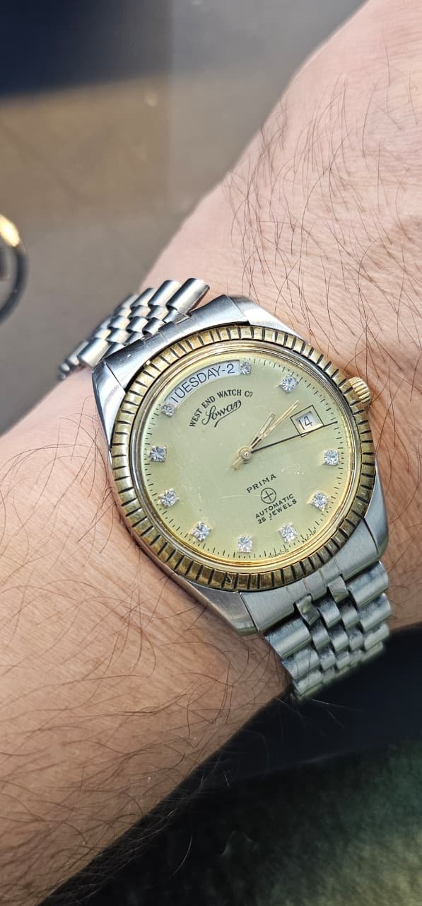 WhatsApp Image 2025-10-10 at 1.54.09 PM Vintage West end watch Co “President” Automatic 2836-2 caliber Switzerland 🇨🇭 made 25-jewels Men’s watch (USED) - Image 2