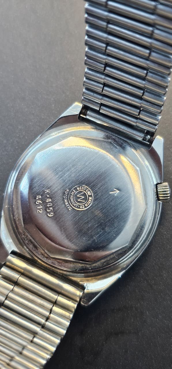 WhatsApp Image 2025-10-10 at 3.08.34 PM VINTAGE WEST END WATCH SOWAR MILITARY AUTOMATIC ETA MOVEMENT NUMERALS BLACK DIAL FOR MEN’S - Image 4