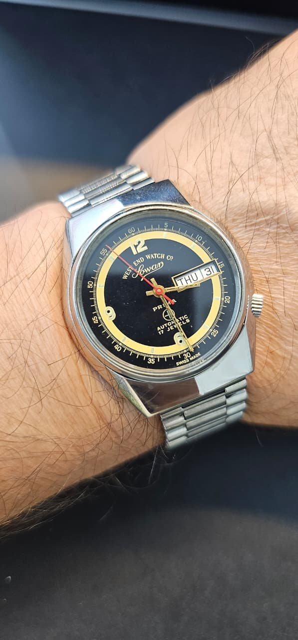 WhatsApp Image 2025-10-10 at 5.50.27 PM Vintage Military πͺ style West End Watch Co Sowar Prima Automatic K 4457 π¨π Swiss made Mens Watch(USED) - Image 2