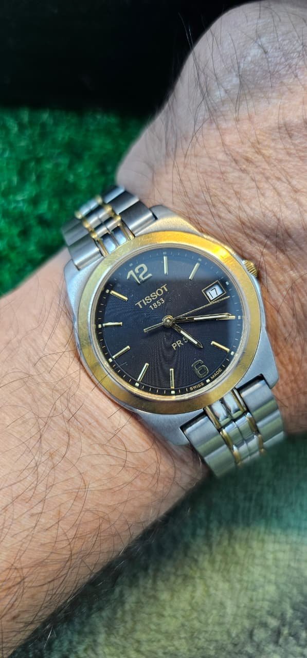 WhatsApp Image 2025-10-12 at 2.16.00 PM (1) TISSOT PR50 Two-Tone Quartz Switzerland made Men’s watch(Used) - Image 2