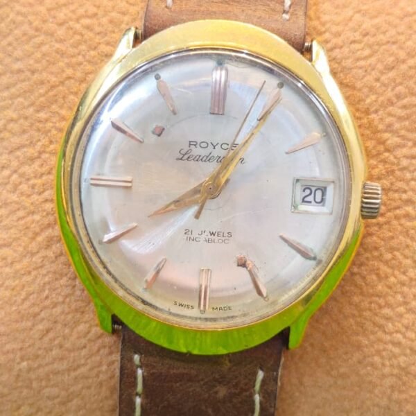 Vintage 1960s ROYCE Leadership Handwind 21-Jewels Switzerland 🇨🇭 made Men's watch(Used)