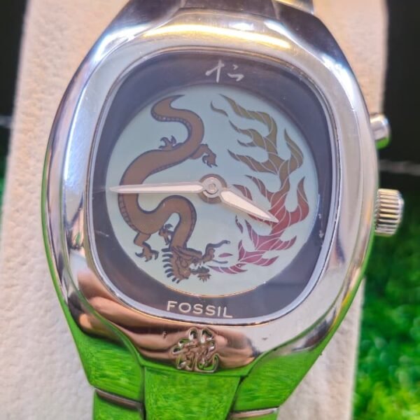 Fossil Big Tic Animated Dragon, specifically model JR-8097 Quartz movement watch for Men's (Used)