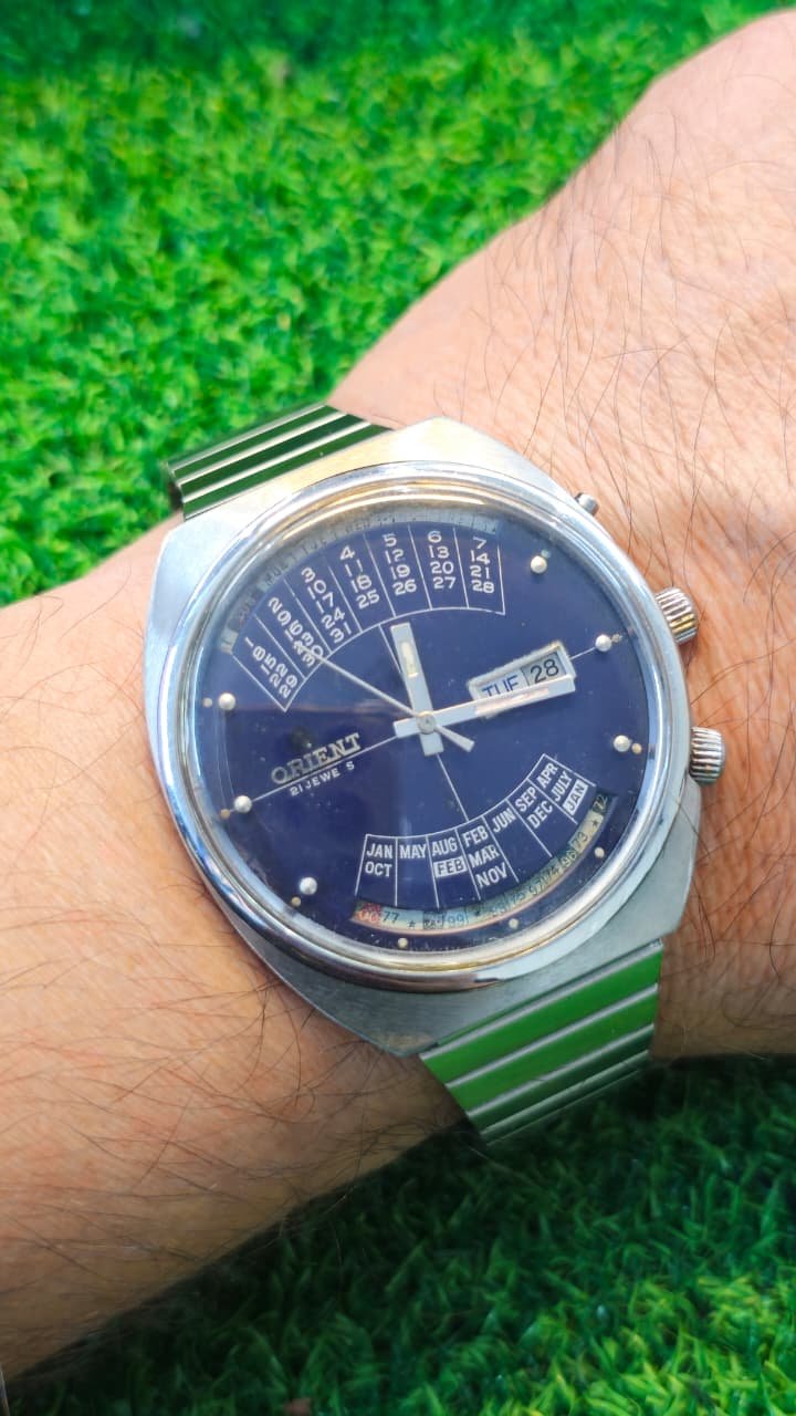 WhatsApp Image 2026-01-19 at 4.56.03 PM (2) Orient College Perpetual Multi Year Calendar Automatic Blue Dial Japan made Men’s Watch (Used) - Image 2
