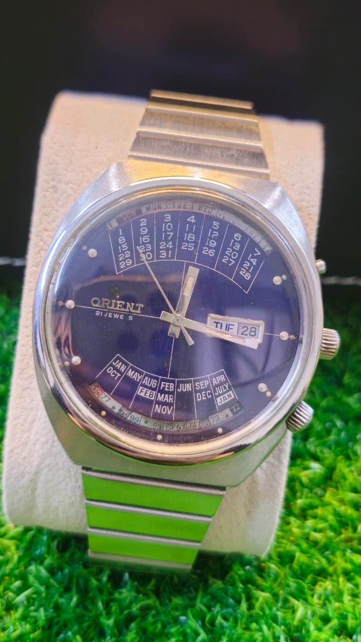 WhatsApp Image 2026-01-19 at 4.56.03 PM Orient College Perpetual Multi Year Calendar Automatic Blue Dial Japan made Men’s Watch (Used) - Image 1