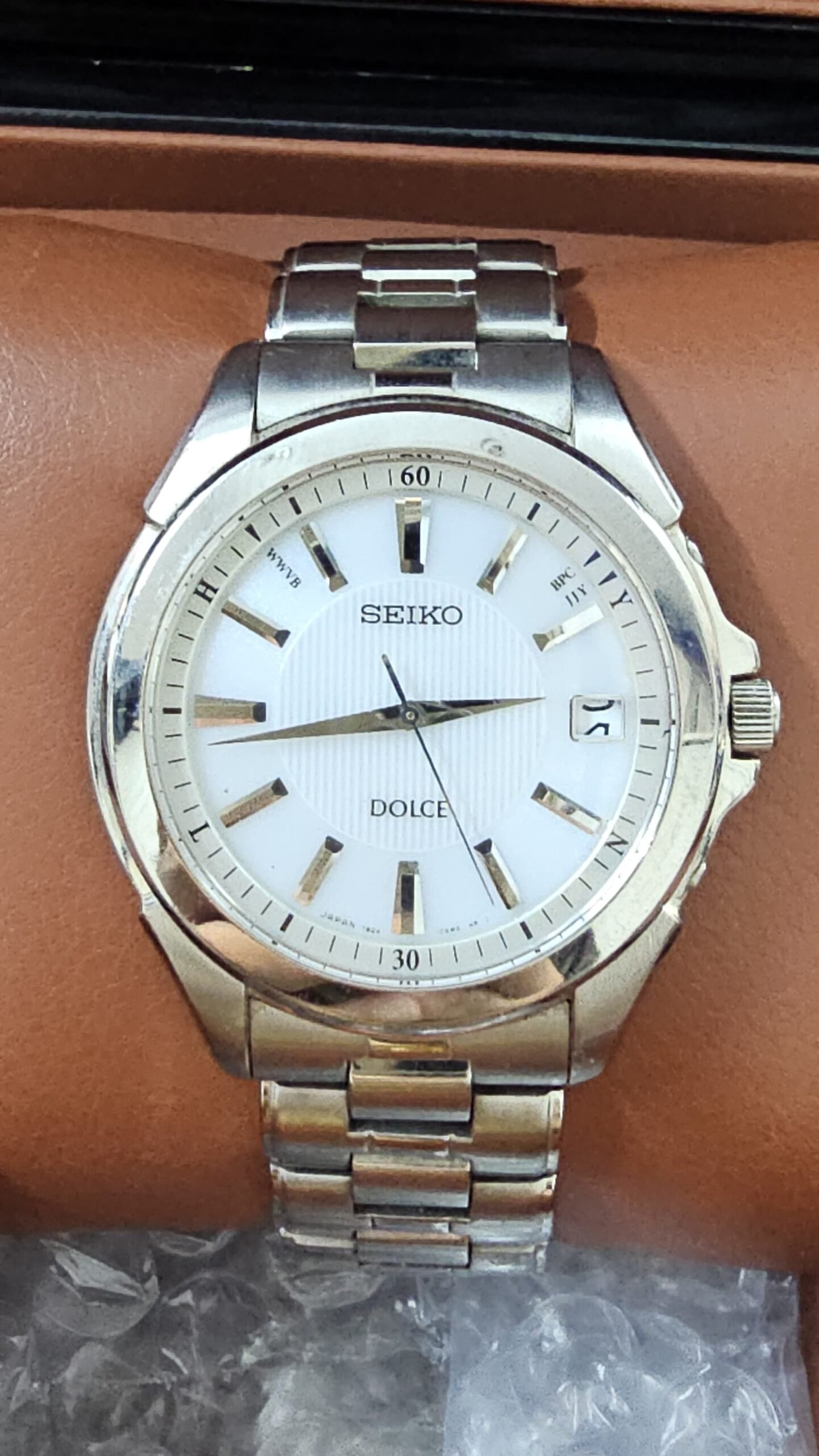 WhatsApp Image 2026-01-23 at 2.13.50 PM Seiko Dolce "Solar Radio Wave" JDM Quartz movement Japan made Men's watch (Used ) - Image 1