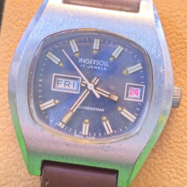 Vintage Ingersoll "Sapce Age" 17 Jewels mechanical Handwind Switzerland 🇨🇭 made Ronda Machine 1217-21 TV dial (Used)