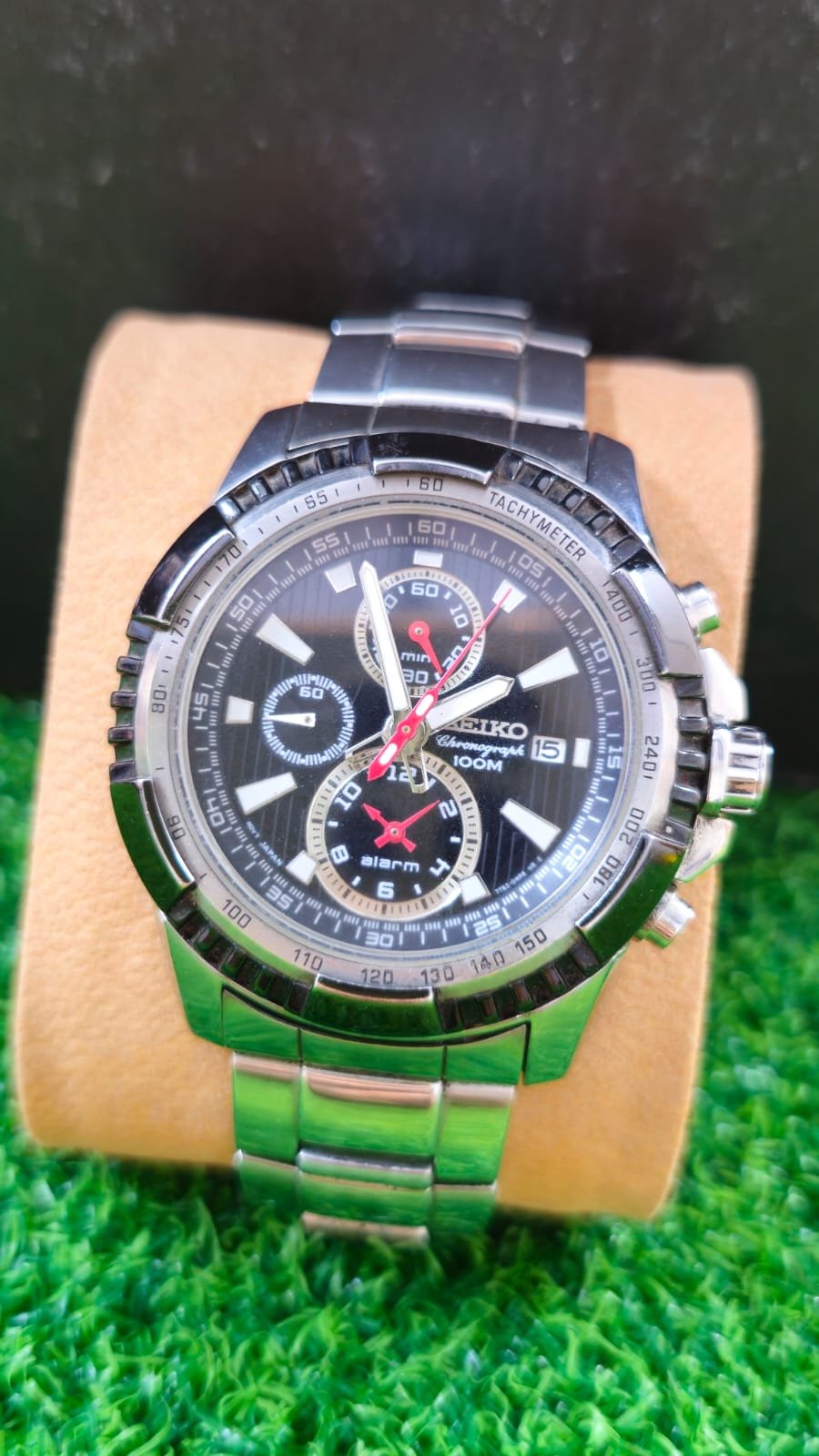 WhatsApp Image 2026-01-30 at 11.07.59 AM Seiko Chronograph model SNAD99P1 100M Quartz movement Japan made Men's watch (Used) - Image 1