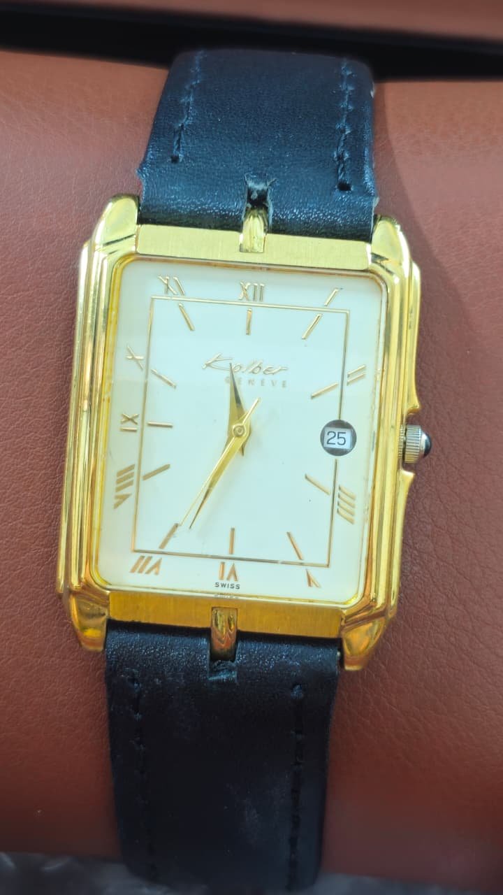WhatsApp Image 2026-02-02 at 11.37.40 AM Kolber Geneve Tank Shape (Model K-8243) Quartz movement Switzerland 🇨🇠made Unisex Watch (Used) - Image 1
