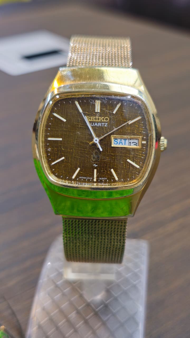 WhatsApp Image 2026-02-14 at 6.12.06 PM Vintage 1970 Seiko Quartz 0843-5040 Tiger Eye Japan made Men's watch (Used) - Image 1