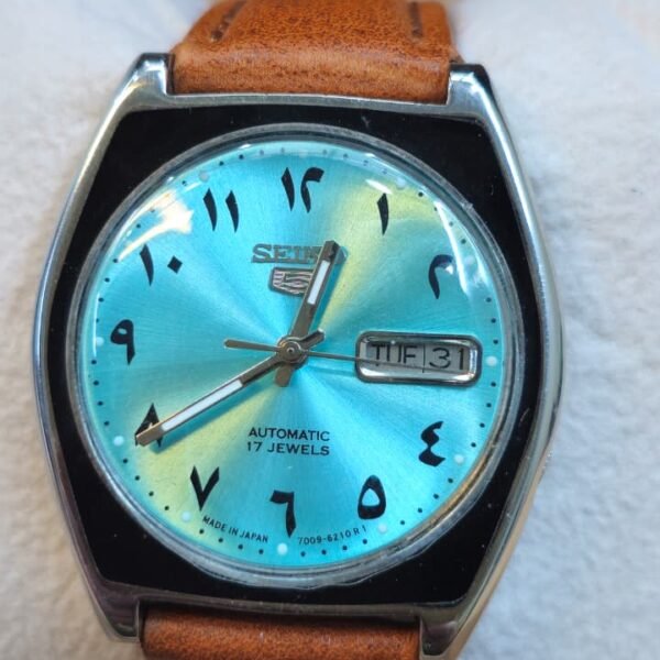 Vintage Seiko 5 Automatic 7009 caliber 17-jewels Tiffany Dial Japan made Men’s watch (Used)