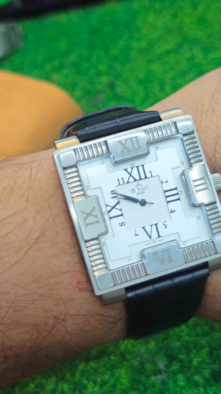WhatsApp Image 2026-07-07 at 4.13.00 PM Brocot Big Square Dial Quartz movement Sapphire crystal Switzerland 🇨🇠made Men's watch (Used) - Image 2