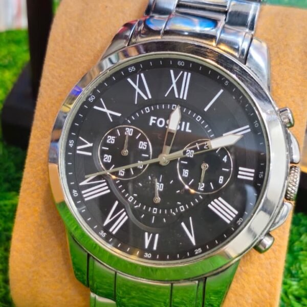 Fossil "Grant" Chronograph — Roman Numeral, Tri-Subdial Japan made Men's watch (Used)