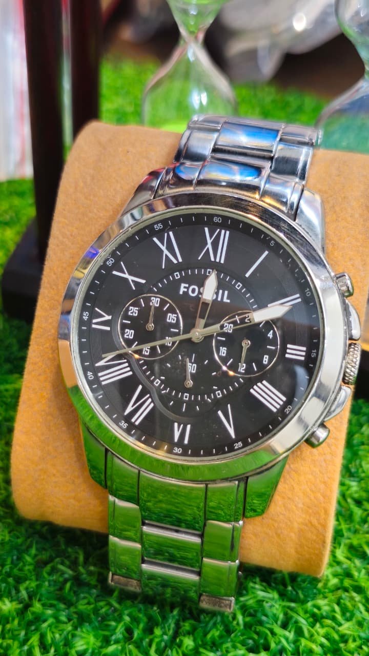 WhatsApp Image 2026-07-08 at 1.08.17 PM (1) Fossil "Grant" Chronograph — Roman Numeral, Tri-Subdial Japan made Men's watch (Used) - Image 1