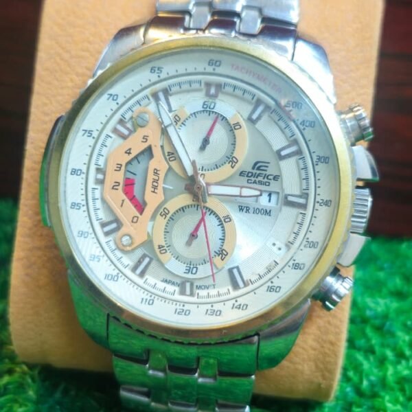 Casio Edifice EF 558  Chronograph — Tachymeter, WR 100M Japan Movement Men's watch (Used)