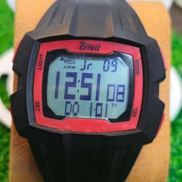 Crivit Sport Digital — Pedometer & Heart Rate Monitor Watch (Used)