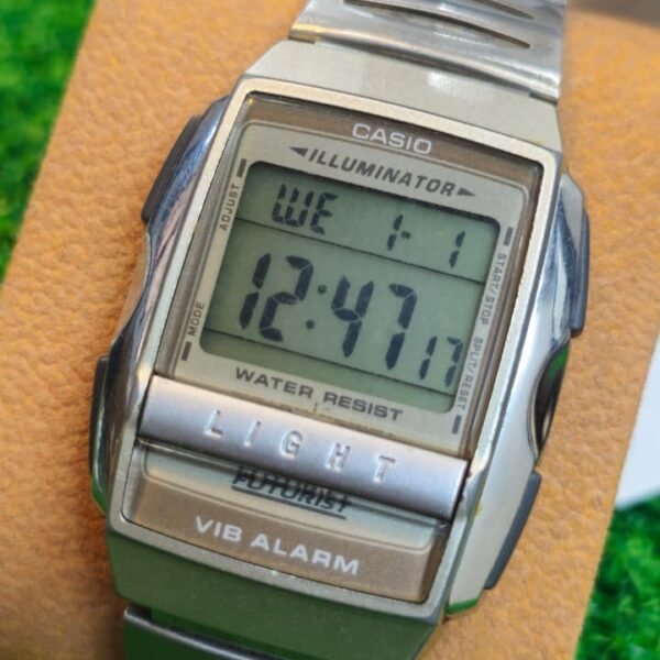 Vintage Casio A220 "Futurist" Digital — All-Steel, Illuminator & Vibration Alarm Made in Malaysia 🇲🇾 Watch for Men's (Used)