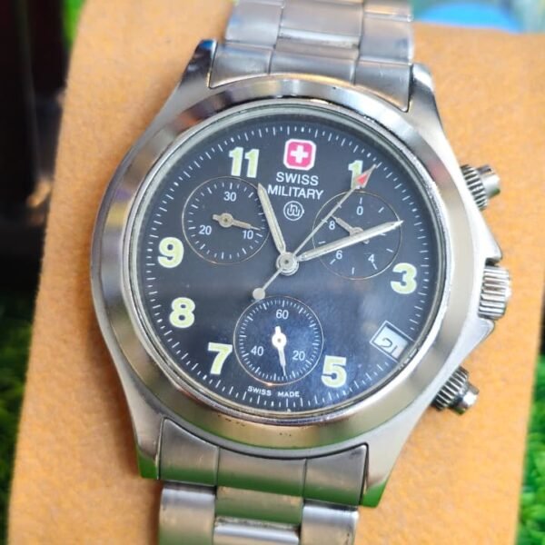 Swiss Military 6-433 (Wenger) Quartz Chronograph — Swiss Made, Tri-Subdial Field Watch Switzerland 🇨🇭 made Men's watch (Used)