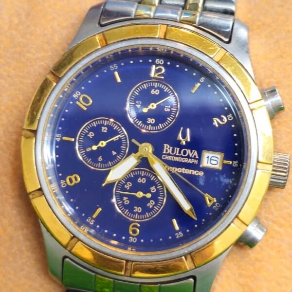 Bulova Chronograph "Precisionist" 92201 Two-Tone — Blue Dial Quartz Movement watch for Men's (Used)