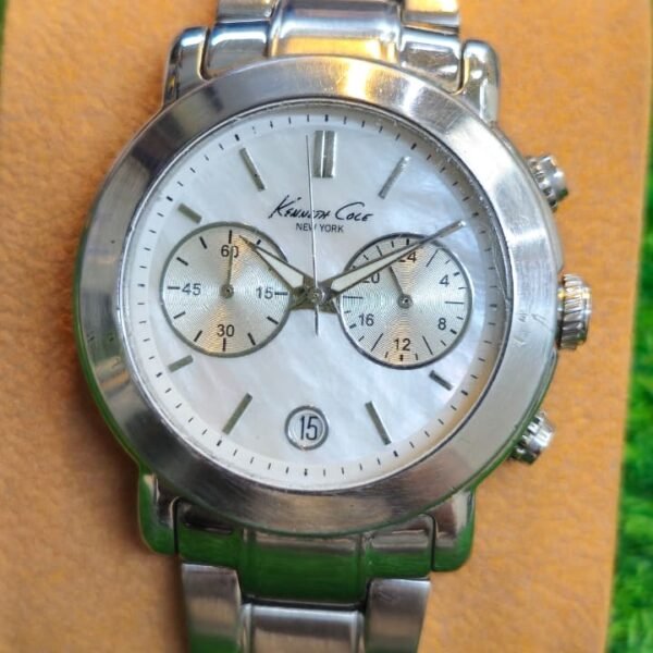 Kenneth Cole KC 4801 New York Chronograph — Mother-of-Pearl Style Dial Watch for Men's (Used)