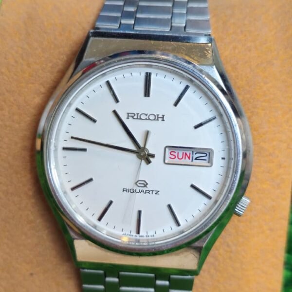 Ricoh "Riquartz" — Vintage Japanese Quartz, Day-Date Watch for Men's (Used)