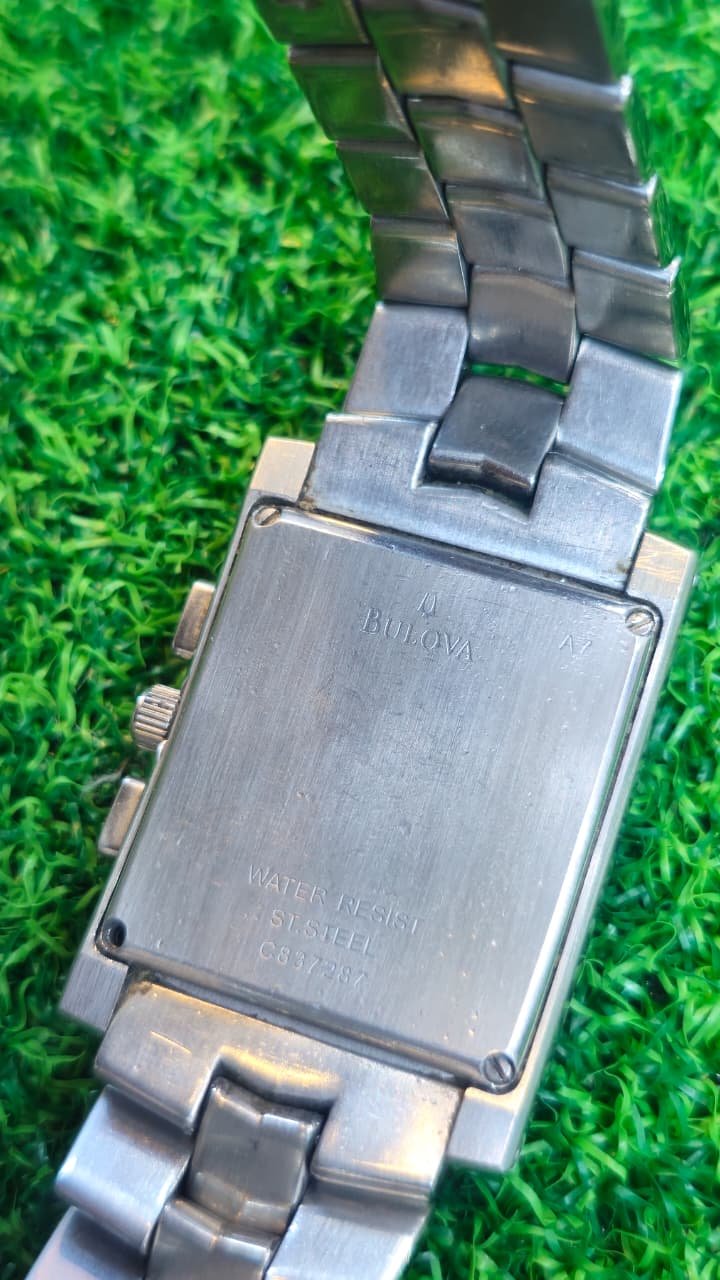 WhatsApp Image 2026-07-08 at 5.31.09 PM (1) Vintage BULOVA RECTANGULAR Quartz CHRONOGRAPH β caliber 96G09 Switzerland π¨π made Men's watch (Used) - Image 4