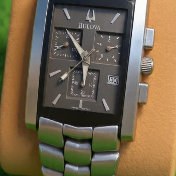 Vintage BULOVA  RECTANGULAR Quartz CHRONOGRAPH — caliber 96G09 Switzerland 🇨🇭 made Men's watch (Used)