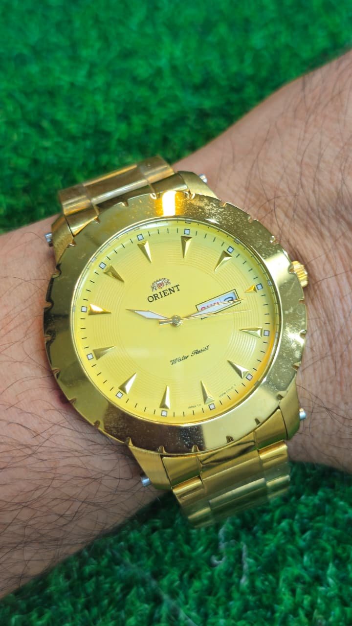 WhatsApp Image 2026-07-08 at 6.09.26 PM ORIENT GOLD-TONE DAY-DATE — Ref. UND7/UND8 Quartz movement Japan made Men's watch (New) - Image 2