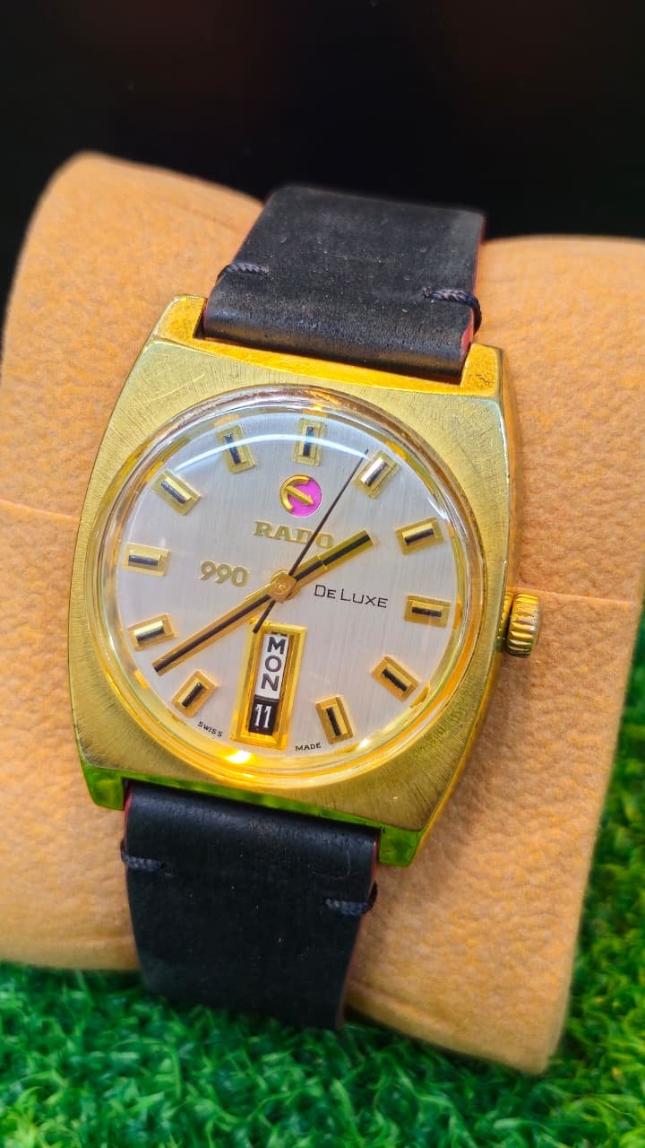 WhatsApp Image 2026-07-20 at 4.53.49 PM Vintage 1970s Rado DeLuxe 990 Automatic, Cushion Case, Day-Date Switzerland 🇨🇭 made Men's watch(Used) - Image 1