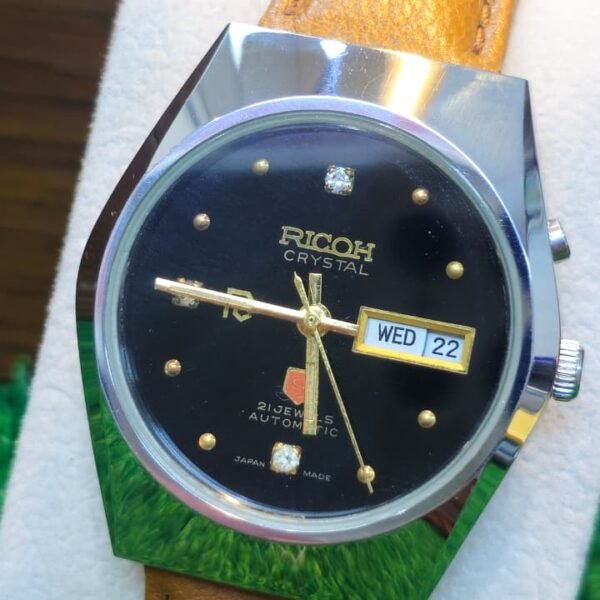 ✨ Vintage Ricoh Crystal Automatic 21-Jewels Men's Watch – Japan 🇯🇵 (Used)