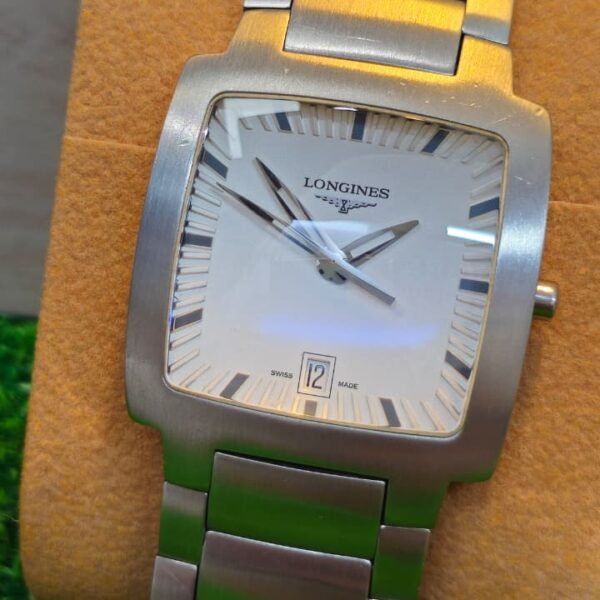 ⌚ LONGINES RECTANGULAR – SWISS MADE QUARTZ – STAINLESS STEEL Men’s (Used)