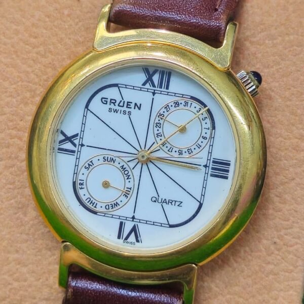 ⌚ GRUEN SWISS MULTI-CALENDAR – QUARTZ – REF. 2000-50 (Pre-Owned)