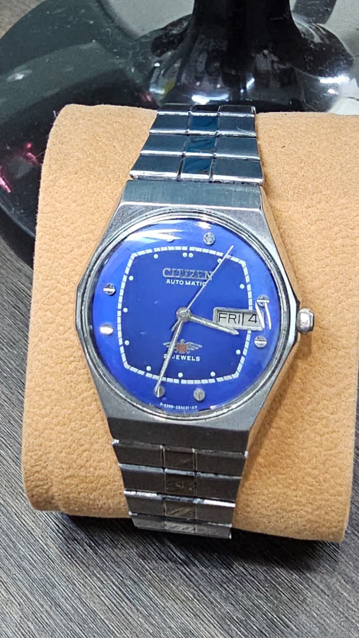 WhatsApp Image 2026-09-07 at 3.38.58 PM ⌚ VINTAGE CITIZEN AUTOMATIC – 21 JEWELS – BLUE DIAL – REF. 4-721261 Y(USED) - Image 1