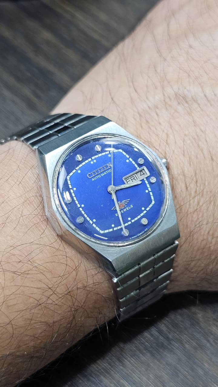 WhatsApp Image 2026-09-07 at 3.38.59 PM (1) ⌚ VINTAGE CITIZEN AUTOMATIC – 21 JEWELS – BLUE DIAL – REF. 4-721261 Y(USED) - Image 2