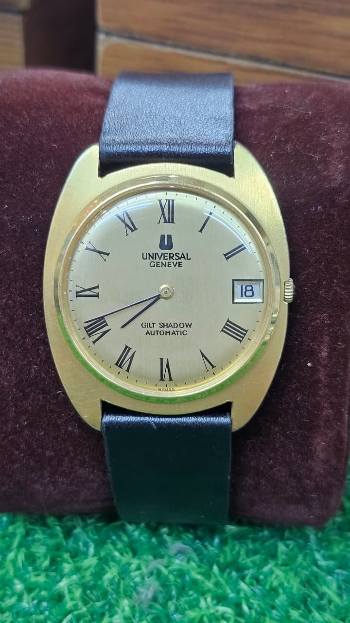 WhatsApp Image 2026-09-21 at 1.45.38 PM (7) Vintage 1970S Universal Genève Gilt Shadow 20 Micron Gold Plated Automatic – Calibre 2-67 Switzerland 🇨🇭 Made Men's watch (Used) - Image 1