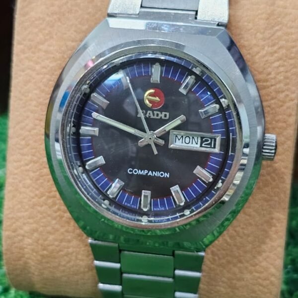 Vintage ⌚1970s RADO COMPANION – AUTOMATIC DAY-DATE SWITZERLAND 🇨🇭 MADE MEN'S WATCH (USED)